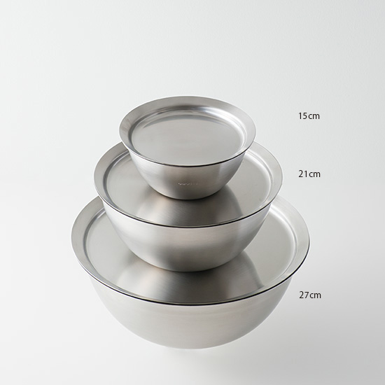 システンレスボウルとステンレスプレート