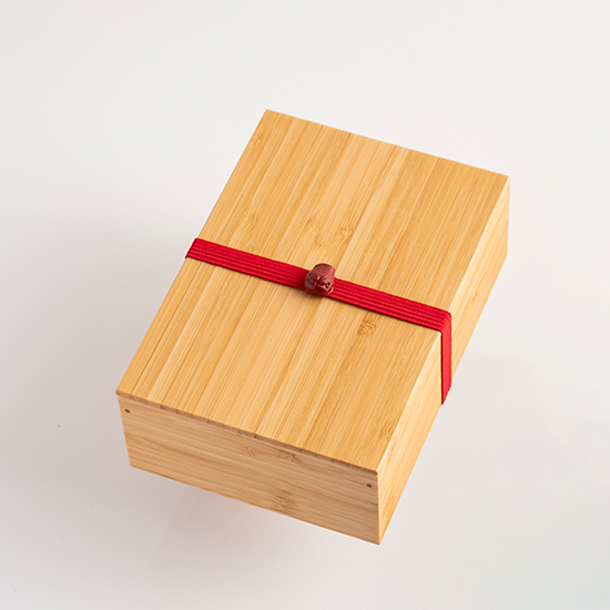 竹のお弁当箱　赤