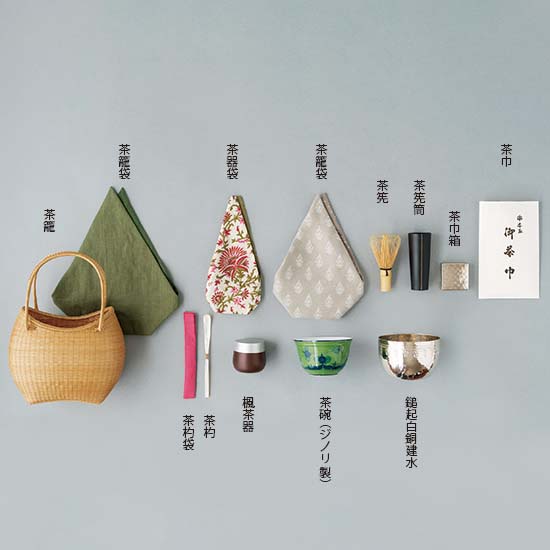 旅持ち茶籠 ふくら雀