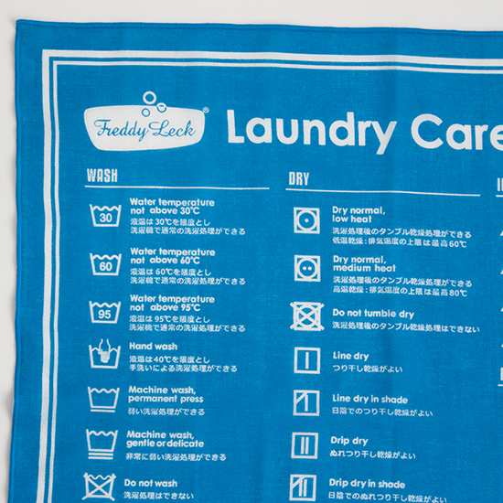 フレディレック　洗濯ケア表示バンダナ