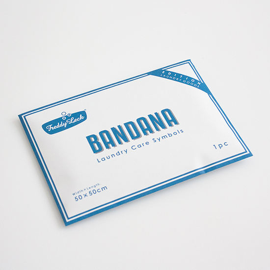 フレディレック　洗濯ケア表示バンダナ