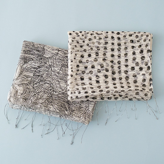 コットンシルクのショール　