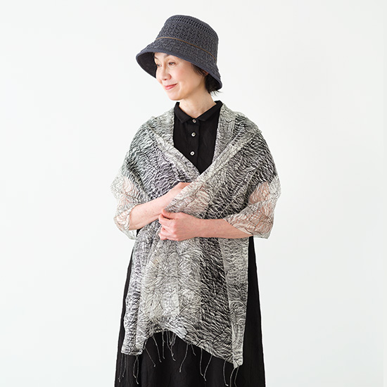 コットンシルクのショール　