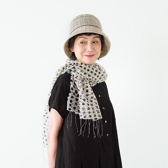 コットンシルクのショール　