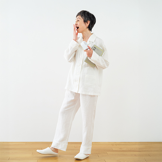 リネンのパジャマ