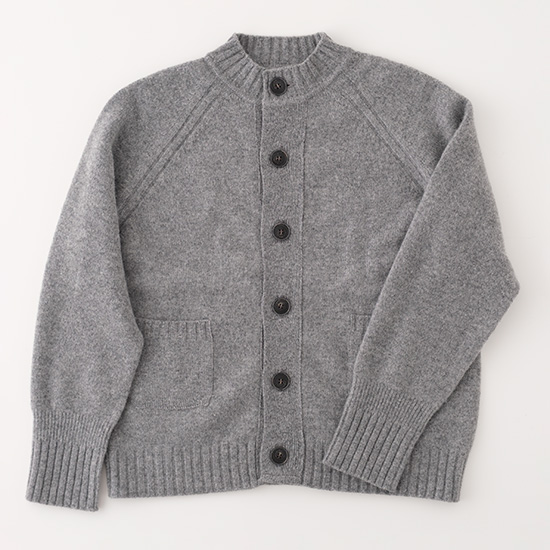 ソフトウールカーディガン　グレー