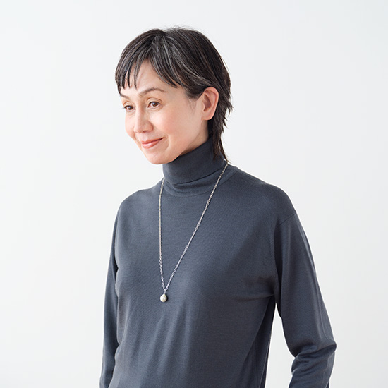 パールのペンダント　シルバー