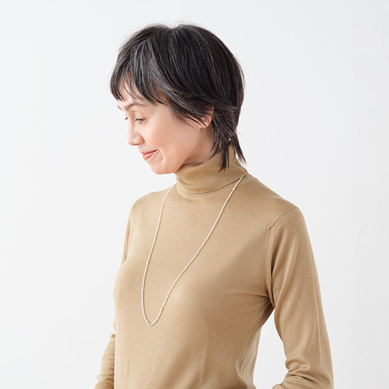 パールのネックレス　シルバー