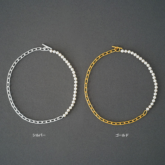 パールのネックレス　シルバー