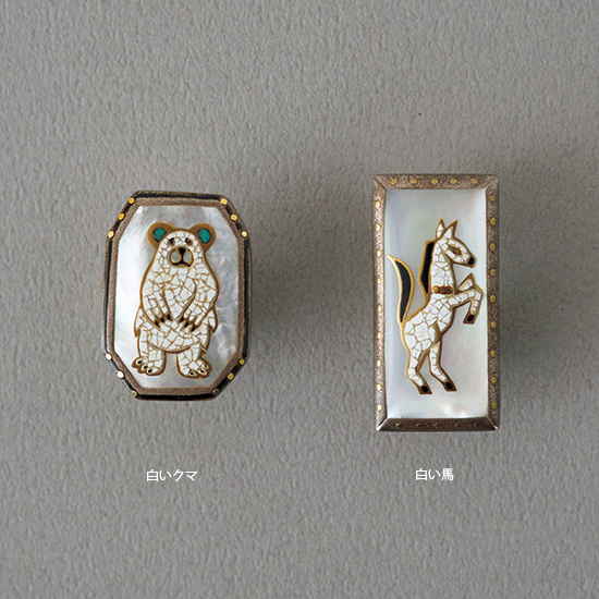 加賀蒔絵のブローチ