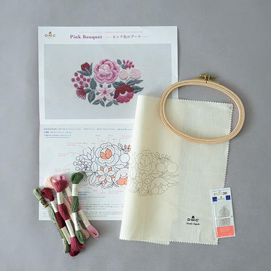 フラワーブーケの刺繍キット