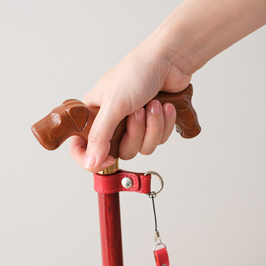 木製杖 犬を撫でる 木製杖 犬を撫でる